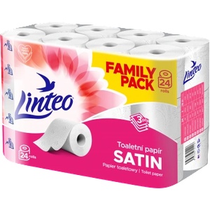 Linteo Тоалетна хартия Linteo Satin 24 ролки, 3-слойна