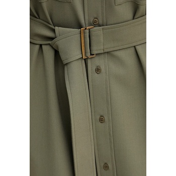 Max Mara Рокля с вълна Weekend Max Mara в зелено среднодълга със стандартна кройка 2515221071600 (2515221071600)