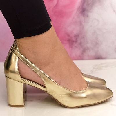 Dámske lodičky s remienkom KLARISA zlaté