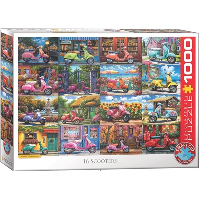 EUROGRAPHICS Пъзел Eurographics от 1000 части - 16 скутера (60005916)