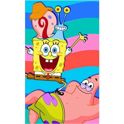 Carbotex Detský uterák SpongeBob s Patrikom a Garym 30 x 50 cm