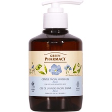 Green Pharmacy Jemný čistiaci gél na tvár aloe a olej z ľanových semien 270 ml