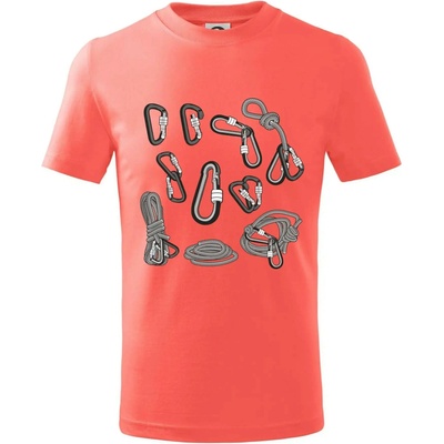 Horolezecké karabiny tričko dětské bavlněné Korálová – Zbozi.Blesk.cz