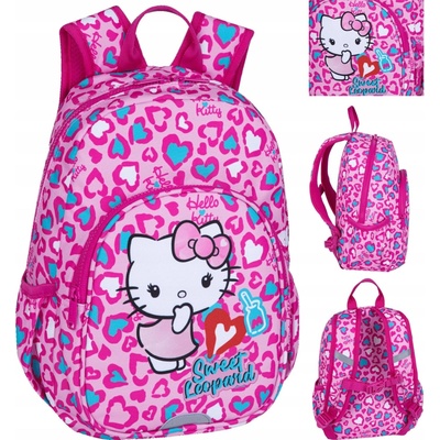 BATOH VÝLETNÍ PRO DĚTI DO ŠKOLKY DÍVČÍ HELLO KITTY RŮŽOVÝ KAWAII