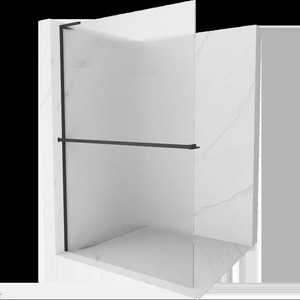 Mexen Kioto+ L душ стена с рафт Walk-in 90 x 200 cm, шарки, черна - 800-090-123-70-09 (800-090-123-70-09)