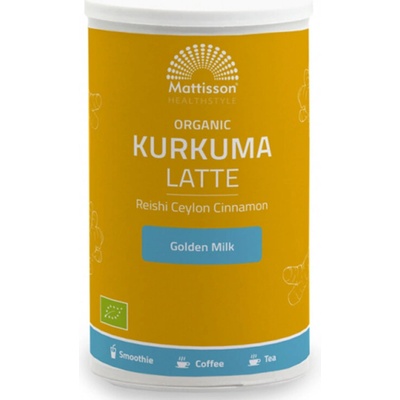 Mattisson Healthstyle Лате Куркума с Рейши и Цейлонска канела БИО 160 g | Mattisson Healthstyle (MT2090)