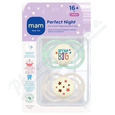 Mam Perfect Night cumlík Mint/ Grey 2 ks
