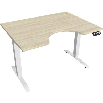 Hobis Office Pro psací stůl Motion MS ERGO 2 Šířka: 120 cm, Barva desky: akát, Barva kovu: bílá RAL 9016 Šířka 120-180 cm / 27 barevných variant