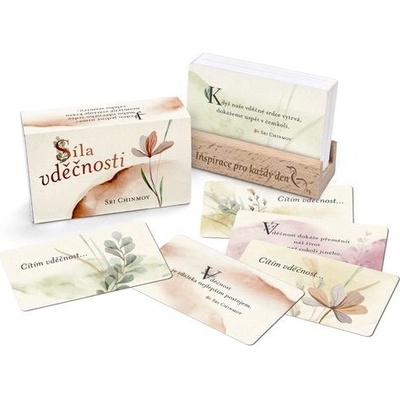 Síla vděčnosti - karty s dřevěným stojánkem – Zbozi.Blesk.cz