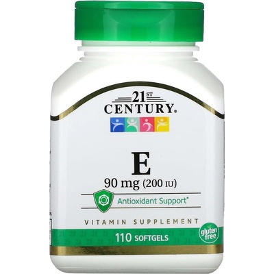 21st Century Vitamin E, 90 mg, 110 капсули, 21st Century (9135)