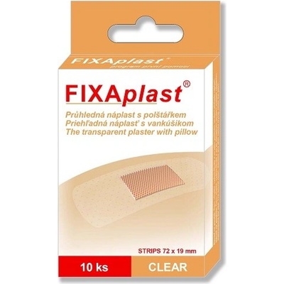 FIXAplast CLEAR Priehľadná stripová náplasť 10 ks