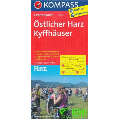 Ostlicher Harz,Kyffhauser 1:70 t. laminovaná