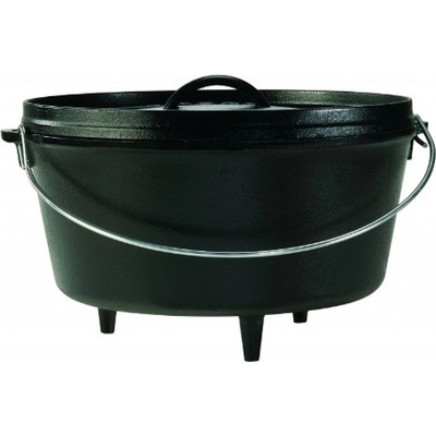 Dvojitý litinový hrnec Lodge Camp Dutch Oven s poklicí 7,6 l L12DCO3