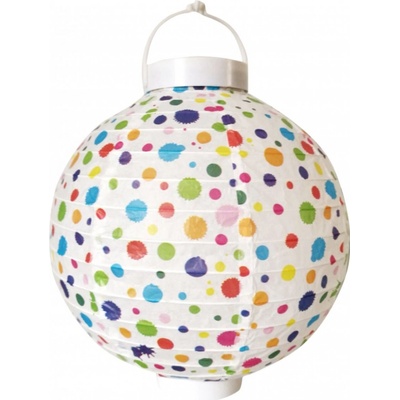 Wiky Lampion 20 cm na baterie puntíky
