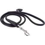 COLLAR Кръгъл кожен повод за кучета - 122см, 4мм - черен