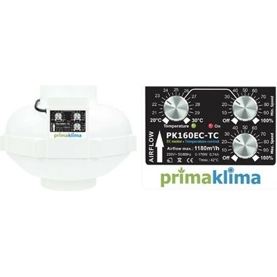 Prima Klima 1180 m3/h, 160 mm, EC motor s tepelnou reguláciou (PK160EC-TC)