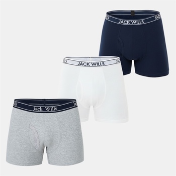 Jack Wills Боксерки Jack Wills Daundley Multipack Boxers 3 Pack - Grey/White/Navy