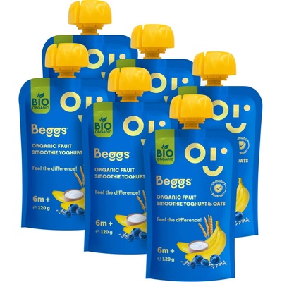 Beggs BIO Smoothie s ovocem, jogurtem a ovesnými vločkami 120 g – Sleviste.cz