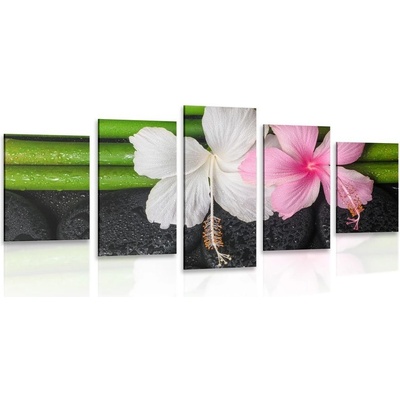 5-dílný obraz wellness zátiší - 200x100