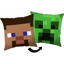 Jerry Fabrics polštář Minecraft Steve a Crepper klasický 38