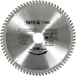 TOYA Карбиден диск за циркуляр, за рязане на алуминий YATO, Ф 210 x 30, T 72 (6093)