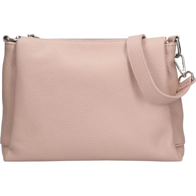 Dámská kožená crossbody kabelka Italia Tamara světle růžová