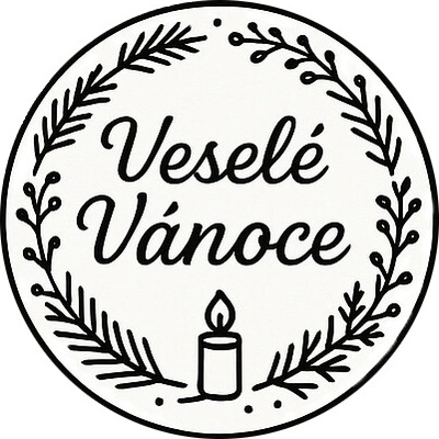 Bzukot Věnování na víčko 1ks Varianta: Veselé Vánoce - var. 1 – Zboží Dáma