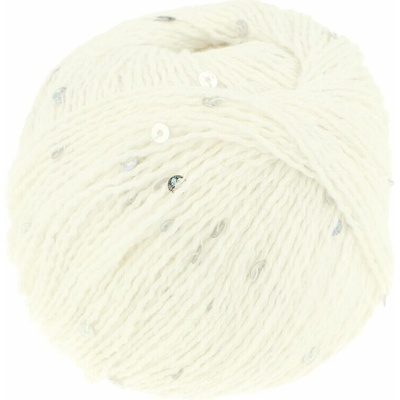 Himalaya Dore 61401 biela so striebornými flitrami
