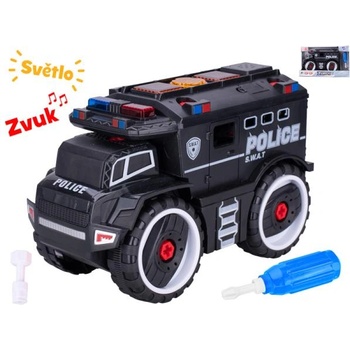 Mikro Полицейска кола с винтове 24см на батерии със светлина и звук