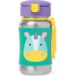 Skip Hop Zoo Straw Bottle неръждаема бутилка за вода със сламка Unicorn 12 m+