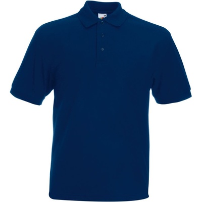 Fruit of the Loom heavy 65/35 pique polo / Мъжка поло тениска от тежък памук - тъмносиня xxl (16320400305)