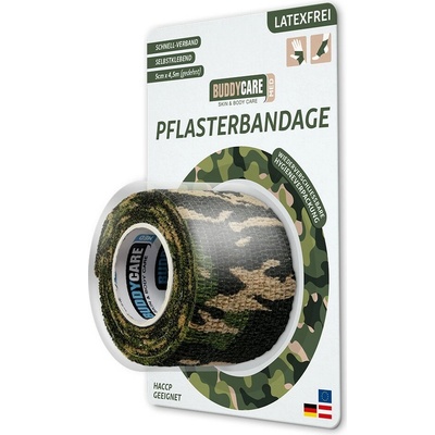 BUDDYCARE 5cm x 4,5m zelený maskovací vzor 1 ks