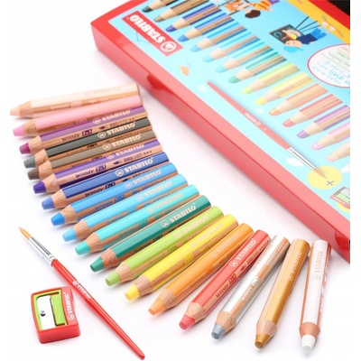 Stabilo 880/18-3 Woody sada pastelek 3v1 plus ořezávátko 18 ks – Zbozi.Blesk.cz