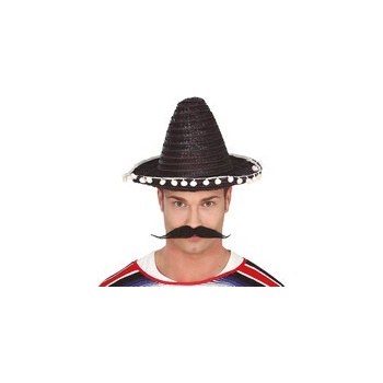 Mexické čierne sombrero 33 cm