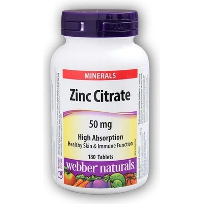 Webber Naturals Zinok 50 mg 180 tabliet