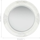 Image 1 of vidaXL Стенно огледало, бароков стил, 50 см, бяло (320344)