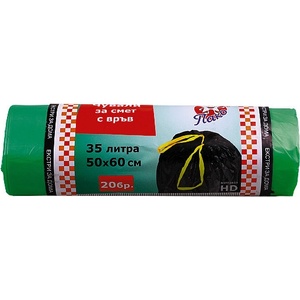  Торби за смет с връв 35 l 50x60 cm 20 бр (2711024-4-36)