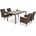 Garden Point Техноратанови градински мебели Milan/Grenada 4 Garden Point кафяво (GAP394-4)