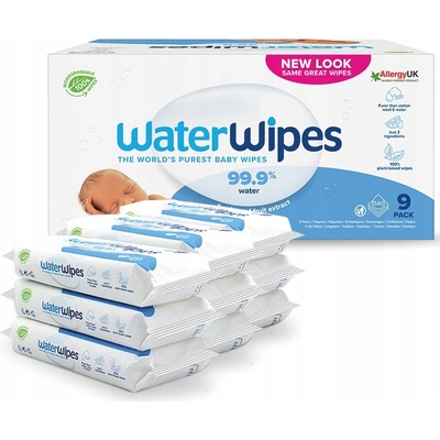 WaterWipes BIO Vlhčené obrúsky biologicky rozložiteľné 9 x 60 ks