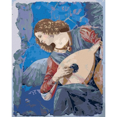 zuty Maľovanie podľa čísiel - Anjel hrajúci na bábke (Melozzo da Forli), 80x100 cm, vypnuté plátno na rám (8596530065876)