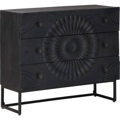 vidaXL Чекмеджетен шкаф с чекмедже Черен 75 x 30 x 65 см (42020084)