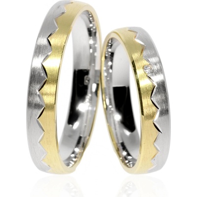 Zlatnictví Helios Zlaté snubní prsteny 123D S Diamanty