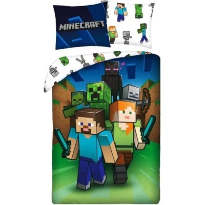 Halantex Minecraft: двукомплектно спално бельо - 140 x 200 cm (MNC-239BL)