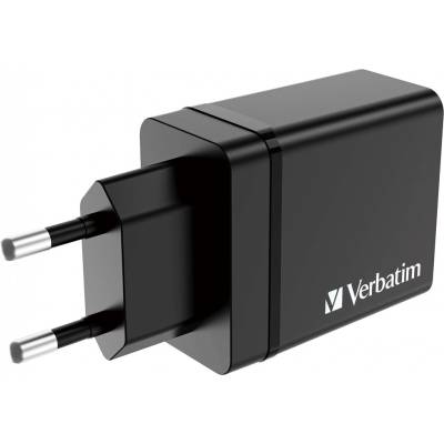 Verbatim Univerzální adaptér nabíječka CHR-30EU2, 30W, 1x USB-C, 3x USB černá (49700)
