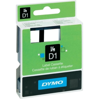 Páska do štítkovače Dymo D1, 40913, S0720680, bílá/černá, 9 mm 771095