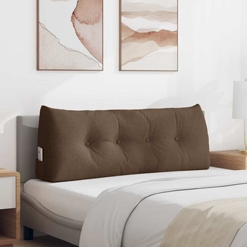 vidaXL Възглавница за гръб Кафяво 120 x 24 x 50 см текстил (42014474)