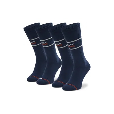 Tommy Hilfiger Комплект 2 чифта дълги чорапи мъжки 701218704 Тъмносин (701218704)