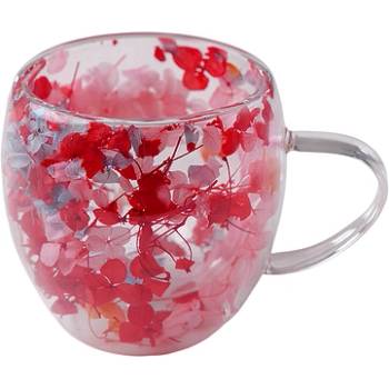 CupHup Стъклена термо чаша CupHup Passion Flower, Двойно дъно, Myrravale (02-04)