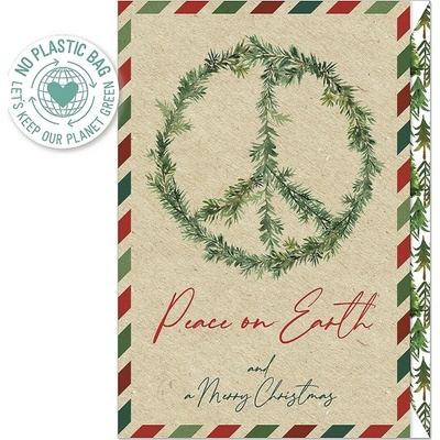 Vánoční přání s obálkou Artebene Peace On Earth and a Merry Chritmas
