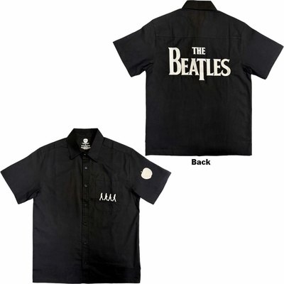 The Beatles košel'a Apple logo / Walking, unisex čierna